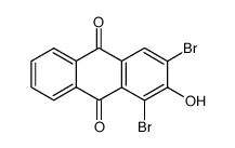1,3-dibromo-2-hydroxyanthraquinone Structure
