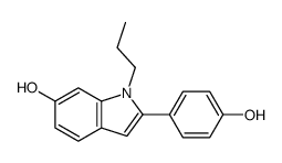 2-(4-hydroxyphenyl)-1-propylindol-6-ol结构式