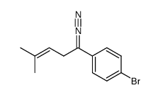 1-bromo-4-(1-diazo-4-methylpent-3-en-1-yl)benzene结构式