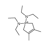 1-N,1-N,1-N',1-N'-tetraethyl-3,4-dimethyl-2,5-dihydrophosphol-1-ium-1,1-diamine结构式