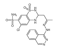 6-chloro-1,1-dioxo-3-[(2E)-2-(phthalazin-1-ylhydrazinylidene)propyl]-3,4-dihydro-2H-1λ6,2,4-benzothiadiazine-7-sulfonamide结构式