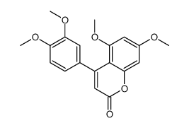 4-(3,4-dimethoxyphenyl)-5,7-dimethoxychromen-2-one结构式