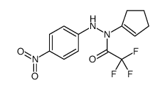 Acetic acid, 2,2,2-trifluoro-, 1-(1-cyclopenten-1-yl)-2-(4-nitrophenyl)hydrazide结构式