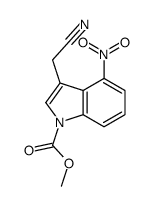 methyl 3-(cyanomethyl)-4-nitroindole-1-carboxylate结构式