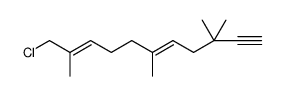 5,9-Undecadien-1-yne, 11-chloro-3,3,6,10-tetramethyl-, (E,E) Structure