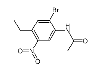 acetic acid-(4-ethyl-2-bromo-5-nitro-anilide)结构式