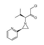 (S)-1-chloro-4-methyl-3-[2(S)-(2-pyridyl)-1-aziridinyl]-2-pentanone Structure