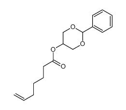 (2-phenyl-1,3-dioxan-5-yl) hept-6-enoate结构式