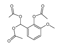 1,1-diacetoxy-1-(2-acetoxy-3-methoxyphenyl)methane结构式