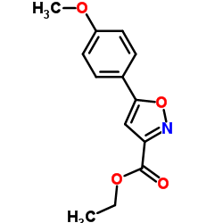 5-(4-甲氧基苯基)异噁唑-3-羧酸乙酯结构式
