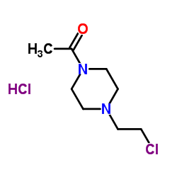 1-乙酰基-4-(2-氯乙基)哌嗪盐酸盐结构式