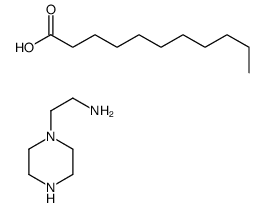 undecanoic acid, compound with piperazine-1-ethylamine (1:1) Structure
