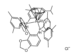 氯{(S)-(-)-5,5''-双[二(3,5-二甲苯基)膦基]-4,4''-双-1,3-苯并二恶唑}(对甲基异丙基)钌( II)氯化物 [RuCl(p-cymene)((S)-dm-segphos®)]Cl图片