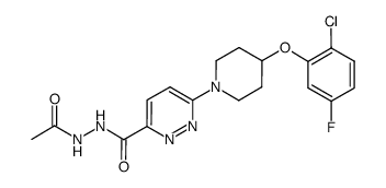 N'-acetyl-6-[4-(2-chloro-5-fluorophenoxy)piperidin-1-yl]pyridazine-3-carbohydrazine结构式