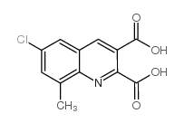 6-氯-8-甲基喹啉-2,3-二羧酸结构式