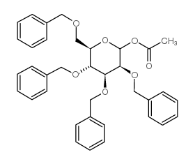 1-O-ACETYL-2,3,4,6-TETRA-O-BENZYL-D-MANNOPYRANOSE结构式