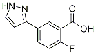 2-fluoro-5-(1H-pyrazol-3-yl)benzoic acid Structure