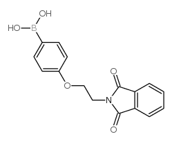 4-(2-(1,3-二氧代异吲哚啉-2-基)乙氧基)苯硼酸结构式