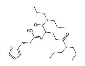 2-[[(E)-3-(furan-2-yl)prop-2-enoyl]amino]-N,N,N',N'-tetrapropylpentanediamide Structure