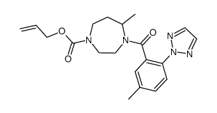allyl 5-methyl-4-(5-methyl-2-(2H-1,2,3-triazol-2-yl)benzoyl)-1,4-diazepane-1-carboxylate结构式