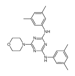 2-morpholinyl-4,6-bis(3,5-dimethylphenylamino)-1,3,5-triazine Structure