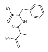N-[(R,S)-2-(aminocarbonyl)-1-oxopropyl]-L-phenyl alanine结构式