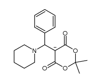 2,2-dimethyl-4,6-dioxo-5-(phenyl(piperidin-1-yl)methyl)-1,3-dioxan-5-ide Structure