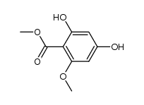 2,4-dihydroxy-6-methoxy-benzoic acid methyl ester结构式