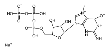 5′-三磷酸 7-甲基鸟苷 钠盐结构式