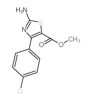 2-氨基-4-(4-氯苯基)噻唑-5-羧酸甲酯结构式