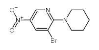 3-溴-5-硝基-2-(哌啶-1-基)吡啶结构式