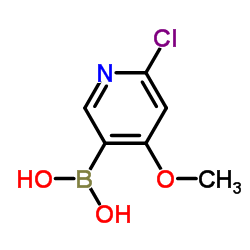 B-(6-氯-4-甲氧基-3-吡啶基)-硼酸结构式