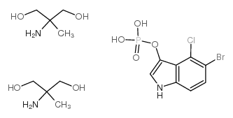 5-溴-4-氯-3-吲哚磷酸盐双(2-氨基-2-甲基-1,3-丙二醇)结构式