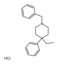 4-ethyl-1-benzyl-4-phenyl-piperidine, hydrochloride Structure