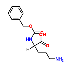 N2-[(苯基甲氧基)羰基]-D-鸟氨酸结构式