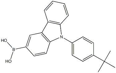 (9-(4-(tert-butyl)phenyl)-9H-carbazol-3-yl)boronic acid Structure