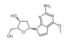 2-amino-7-[2-deoxy-α-D-erythro-pentofuranosyl]-4-methoxy-7H-pyrrolo[2,3-d]pyrimidine Structure