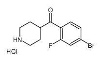 (4-溴-2-氟苯基)(哌啶-4-基)甲酮盐酸盐结构式