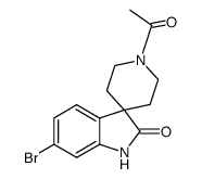 1'-acetyl-6-bromospiro[indoline-3,4'-piperidin]-2-one结构式
