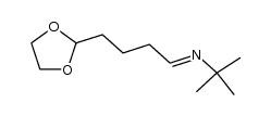 5,5-ethylenedioxypentan-1-al tert-butylimine结构式