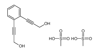 3-[2-(3-hydroxyprop-1-ynyl)phenyl]prop-2-yn-1-ol,methanesulfonic acid结构式
