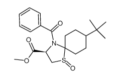(R)-4-Benzoyl-8-tert-butyl-1-oxo-1λ4-thia-4-aza-spiro[4.5]decane-3-carboxylic acid methyl ester Structure