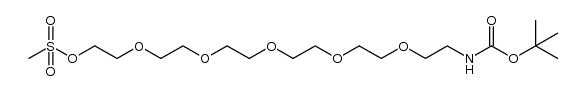 2,2-dimethyl-4-oxo-3,8,11,14,17,20-hexaoxa-5-azadocosan-22-yl methanesulfonate结构式