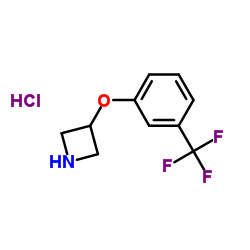 3-[3-(三氟甲基)苯氧基]氮杂环丁烷盐酸盐结构式