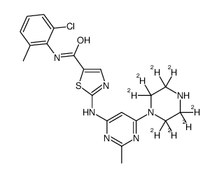 N-Deshydroxyethyl Dasatinib-d8结构式