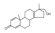 17α-Hydroxymethyl-17β-methyl-18-norandrosta-1,4,13-trien-3-one Structure