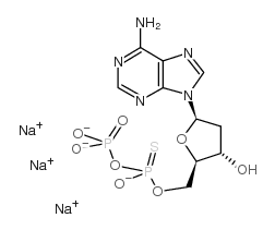 2'-deoxyadenosine-5'-o-(1-thiodiphosphate), rp-isomer sodium salt Structure