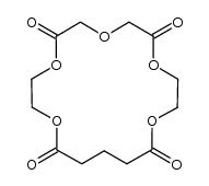 1,7,10,13,16-pentaoxacyclo-octadecane-2,6,11,15-tetraone结构式