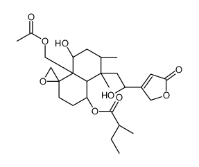 [(1R,4aR,5S,7R,8S,8aR)-4a-(acetyloxymethyl)-5-hydroxy-8-[(2S)-2-hydroxy-2-(5-oxo-2H-furan-3-yl)ethyl]-7,8-dimethylspiro[2,3,5,6,7,8a-hexahydro-1H-naphthalene-4,2'-oxirane]-1-yl] (2S)-2-methylbutanoate Structure