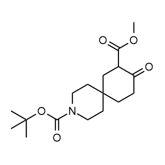 3-(叔丁基)8-甲基9-氧代-3-氮杂螺环[5.5]十一烷-3,8-二羧酸酯结构式
